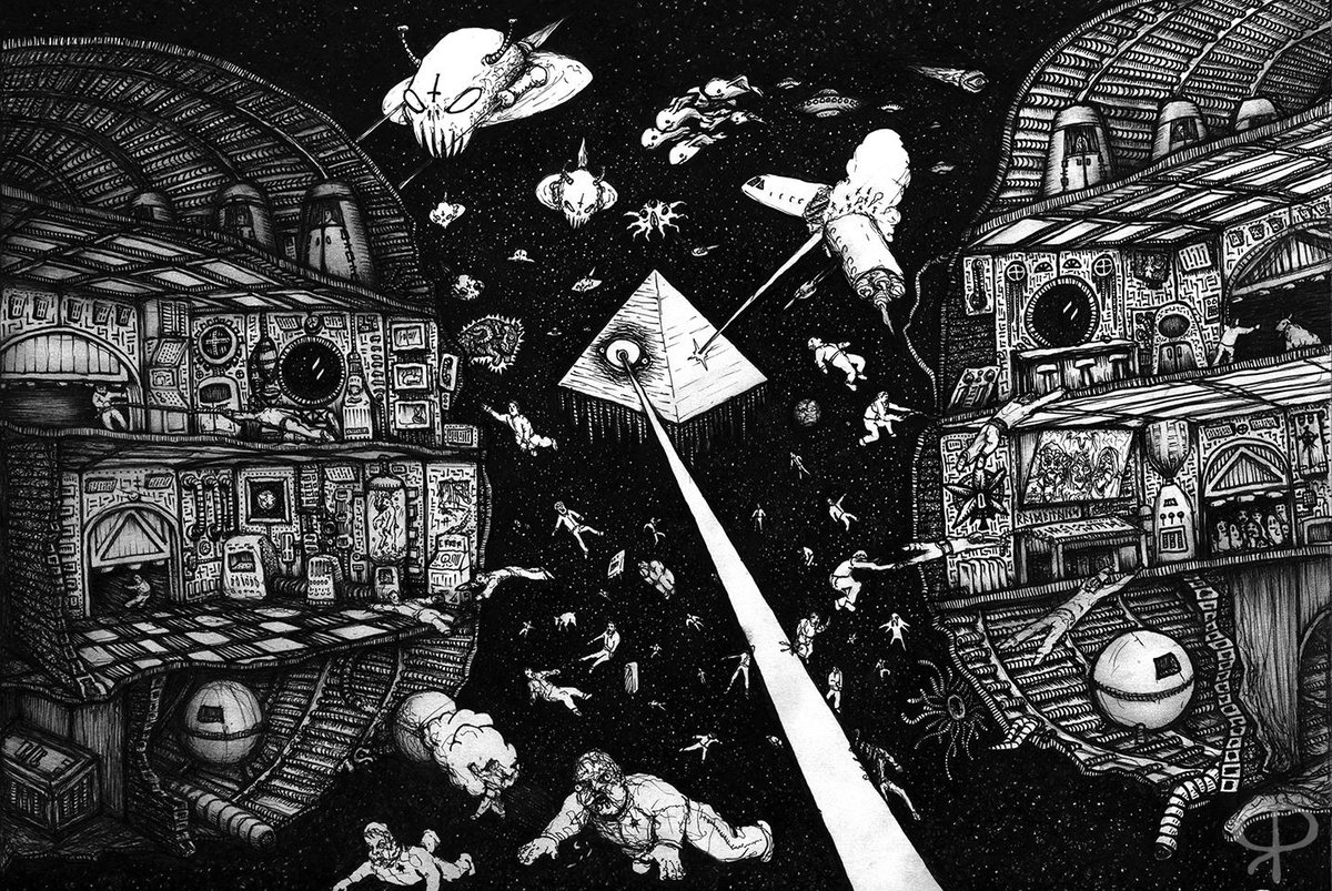 Getting Twitter up to speed - "Containment Breach" Marker 11"x17", 2011 - Goat Fucker #2