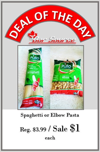 BarSource1's tweet image. Spaghetti or Elbow Pasta Reg. $3.99 / Sale $1 each