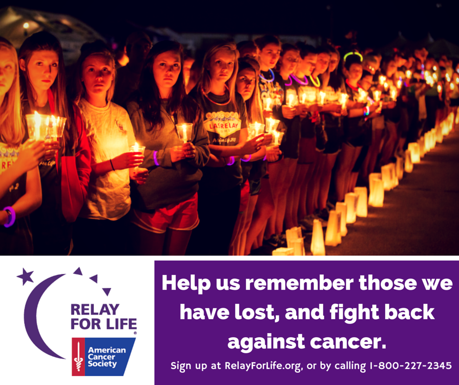 RelayForLife's tweet photo. Help us remember those we have lost, and fight back against cancer. http://t.co/PouHMw1v06 http://t.co/g4ESMOO5Hc