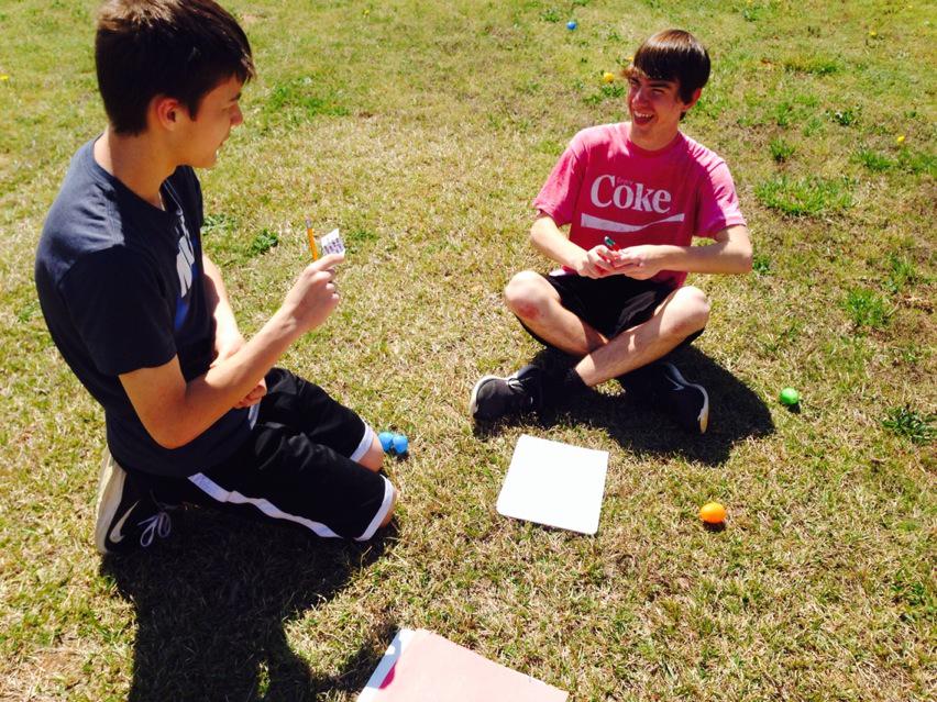 DanielMBMS's tweet image. Having fun with a math egg hunt.