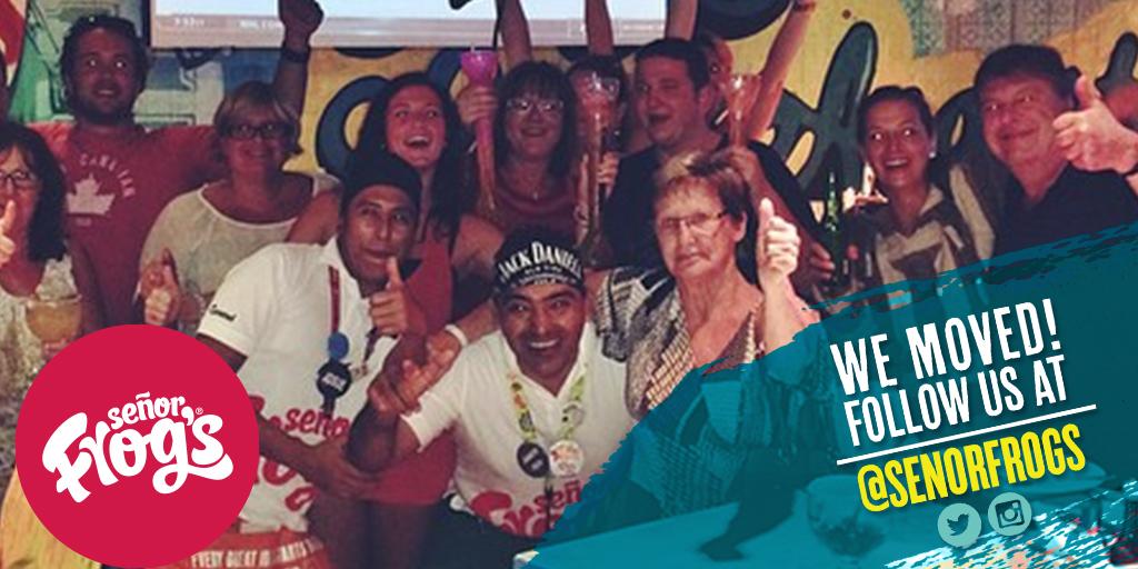 froglosophy's tweet photo. We moved! Keep up with #fiesta updates on Instagram &amp; Twitter! Follow us --> @senorfrogs @senorfrogs @senorfrogs! http://t.co/OSvGLzT3eE