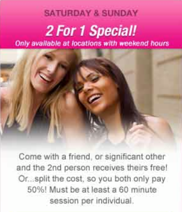 Saturday is BUY ONE, GET ONE FREE on our 60 minute whitening sessions! 
Call for your appointment today 513-847-6008!