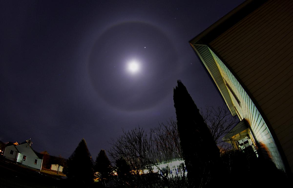 Moon halo from Monday night in Cheboygan.