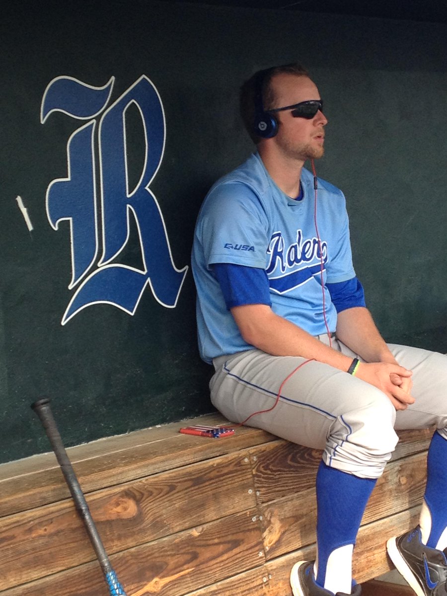 Tonight's <a href="/MT_Baseball/">Middle Tennessee Baseball</a> starting pitcher <a href="/JFrebis/">Johnathan Frebis</a> getting zoned in for Gm 1 of 3-game series vs. <a href="/RiceOwlsBSB/">Karen</a>