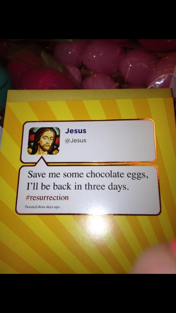Ali_CatMise's tweet photo. Hahaha Happy Easter @Jesus http://t.co/5WfsUqysKM