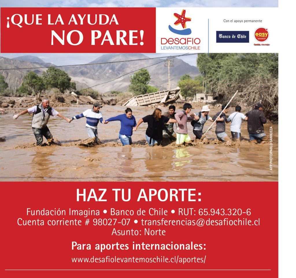 PiaYovanovic's tweet photo. @davidbisbal Tu que has estado en Chile ayudanos a difundir! Necesitamos ayuda de todos para desastre natural! http://t.co/HtYE8mVHTc