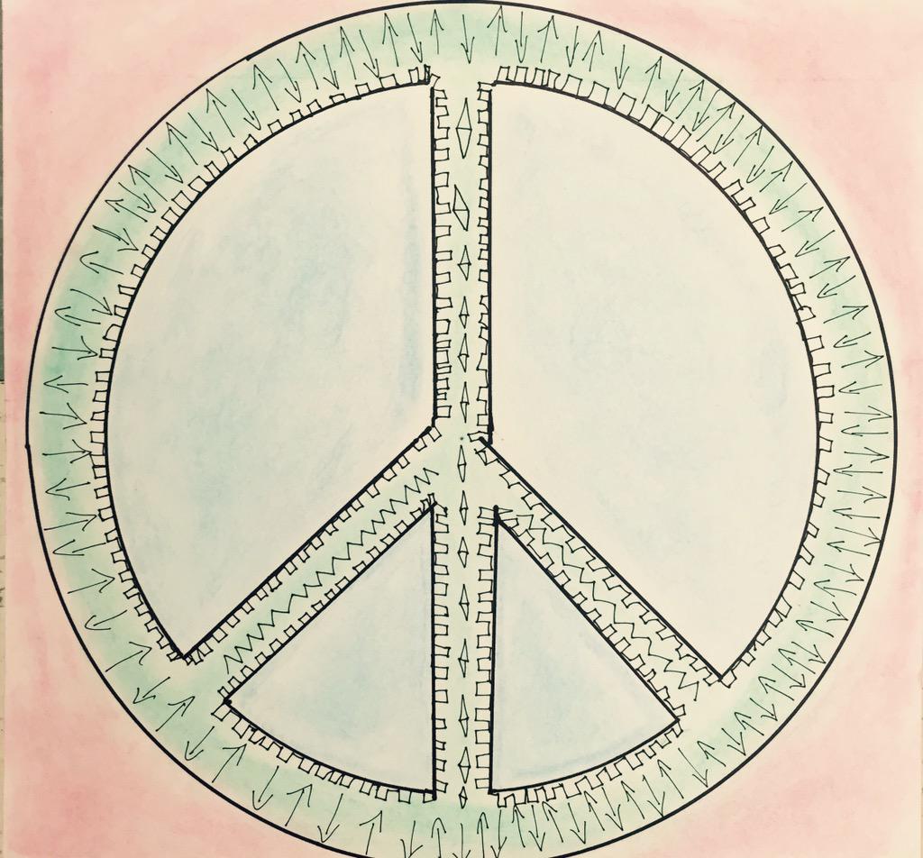 dpbrown99's tweet photo. Wishing everyone a fun and peaceful Spring Break! Kudos to the 2015 Art Club for the peace-themed art! #SweetAppleES http://t.co/LRG5hhdH7v