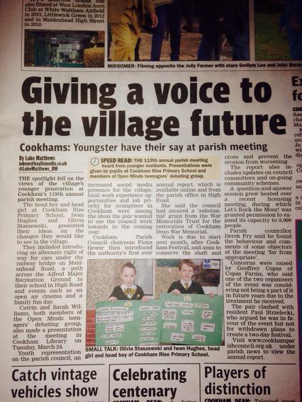 Sarah_Parfitt's tweet photo. Lovely piece in @MaidenheadAds  @CllrFionaHewer.  V pleased the idea about engaging young people worked out. http://t.co/uOYXxr8bDb