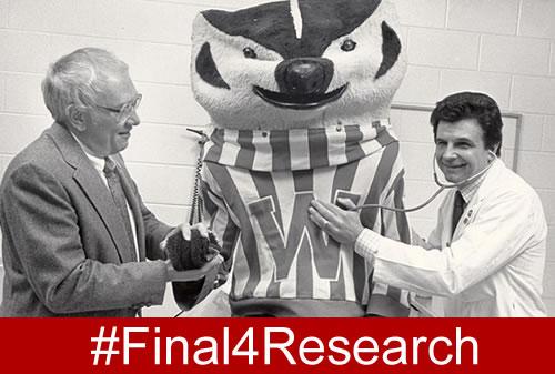 WiscSTEM's tweet photo. THNX @UWMadArchives Bucky's heart is RACING! @UWMadScience to the rescue! http://t.co/XWwPnmAIH5 #Final4Research http://t.co/1ENKdMcVLg