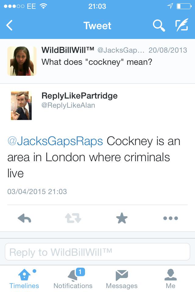 #ReplyLikePartridge