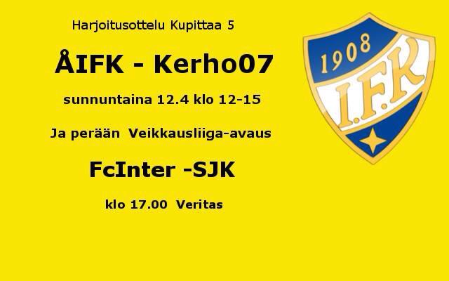 FCAIFK's tweet photo. Ensin pääottelu ja heti perään joku höntsä... Koko päivä futista @FCINTERofficial @SJK07fi http://t.co/p3HeLPn2KB