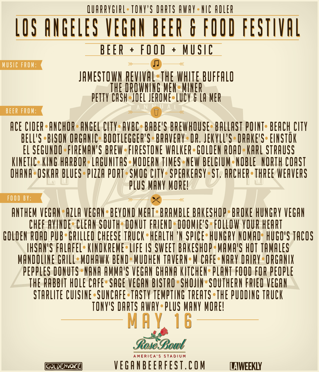 eatdrinkvegan's tweet photo. 100+ beers, 40+ #vegan vendors, &amp; 7 bands. What are you waiting for? http://t.co/YICYs6btW0 http://t.co/saC3x5XQHo