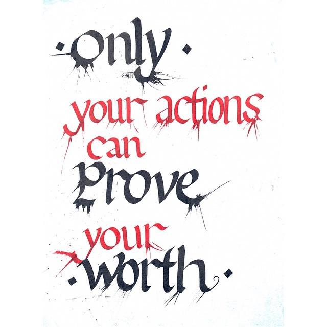 Druthersco's tweet image. By jostendooley What you do can only prove your worthiness.  #pilotparallel #slowroastedco #thedailytype #calligrap…