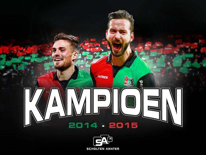 N.E.C. KAMPIOEN JUPILER LEAGUE 2014-2015 #roodzwartgroenkampioen #NECNijmegen #NECspa