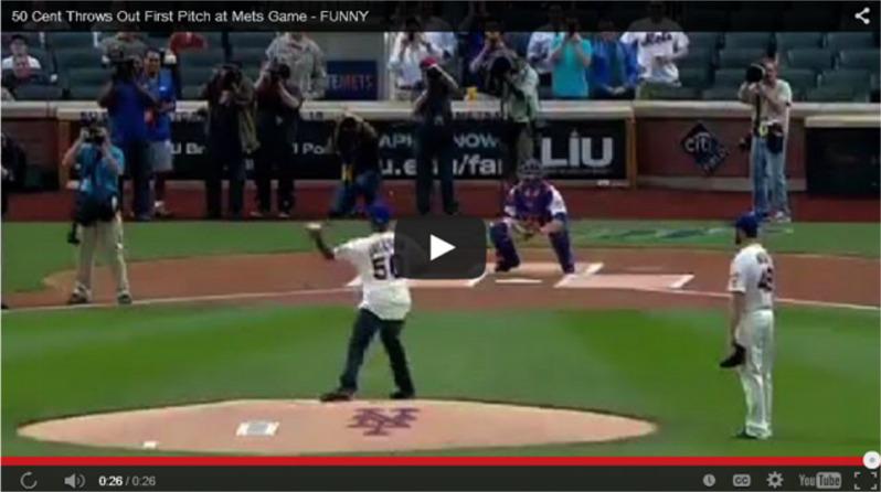 Need throwing accuracy? Ask 50 Cent about wild pitches. Worst opening game pitch ever-video: baseballglovetargets.com/50_Cent_Throws…
