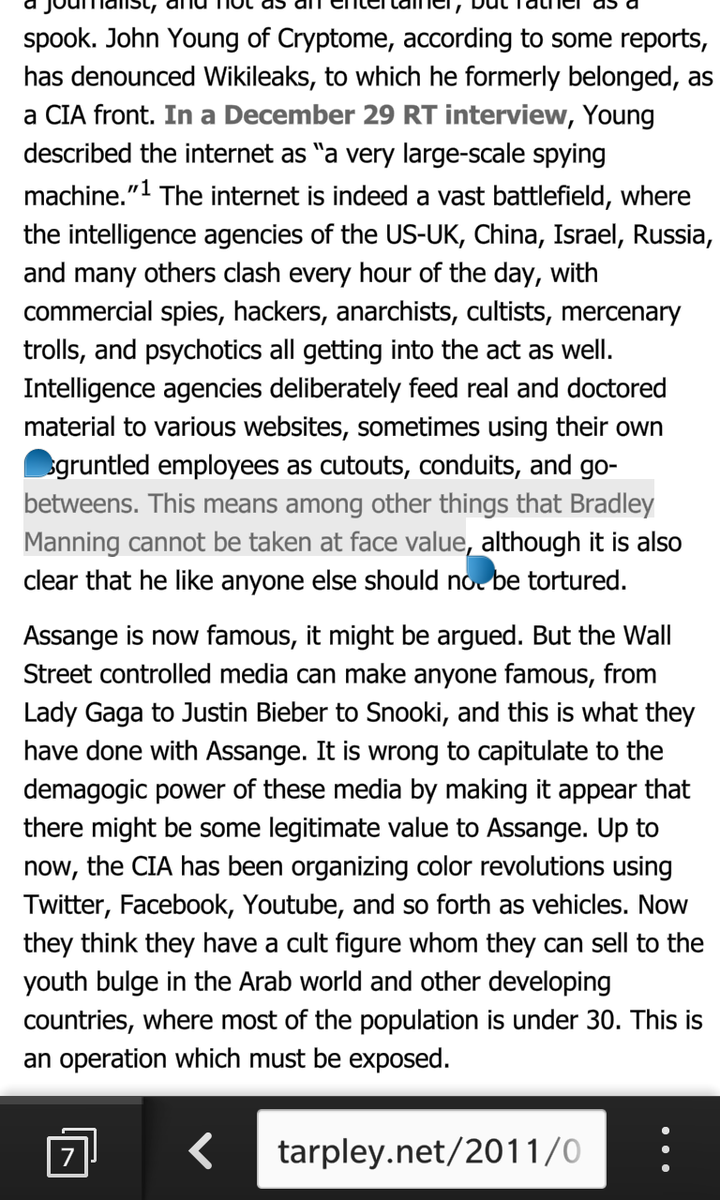 nirosive's tweet image. Chelsea Manning is a Psyop. tarpley.net/2011/01/20/wik…