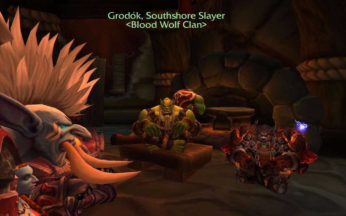 Tantzui's tweet photo. Bloodbound wit dis mon. We bruddhas now! .. Guess it be important for dem old orcs. #orcish #nonsense #nostab #shrug http://t.co/e6hSgiHsRT