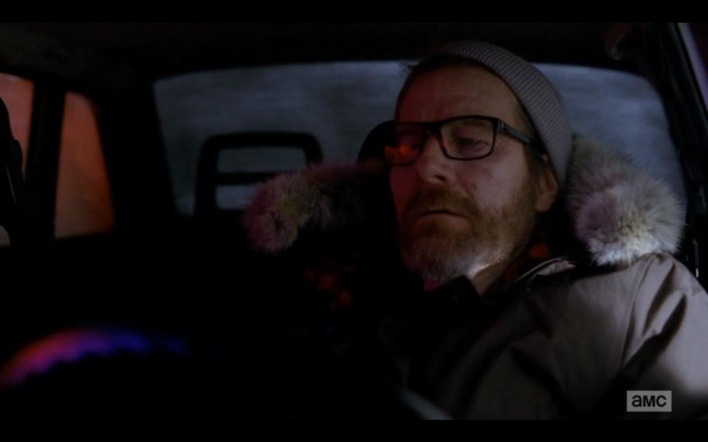 bbreactions1102's tweet photo. "Just get me home and I'll do the rest" Look how helpless Walt is in this scene #Felina http://t.co/2wGcGmbCMu