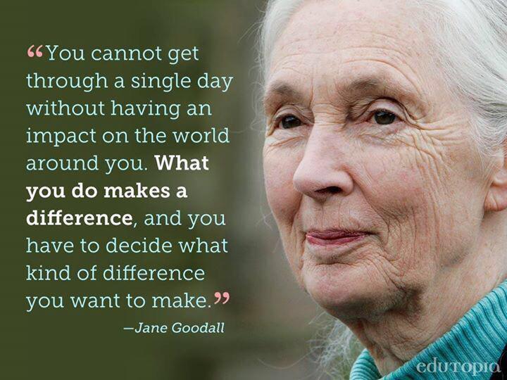 Happy 81st Birthday, Dr. Jane Goodall! You\re an inspiration to us all, and the most perfect voice for Mother Nature. 