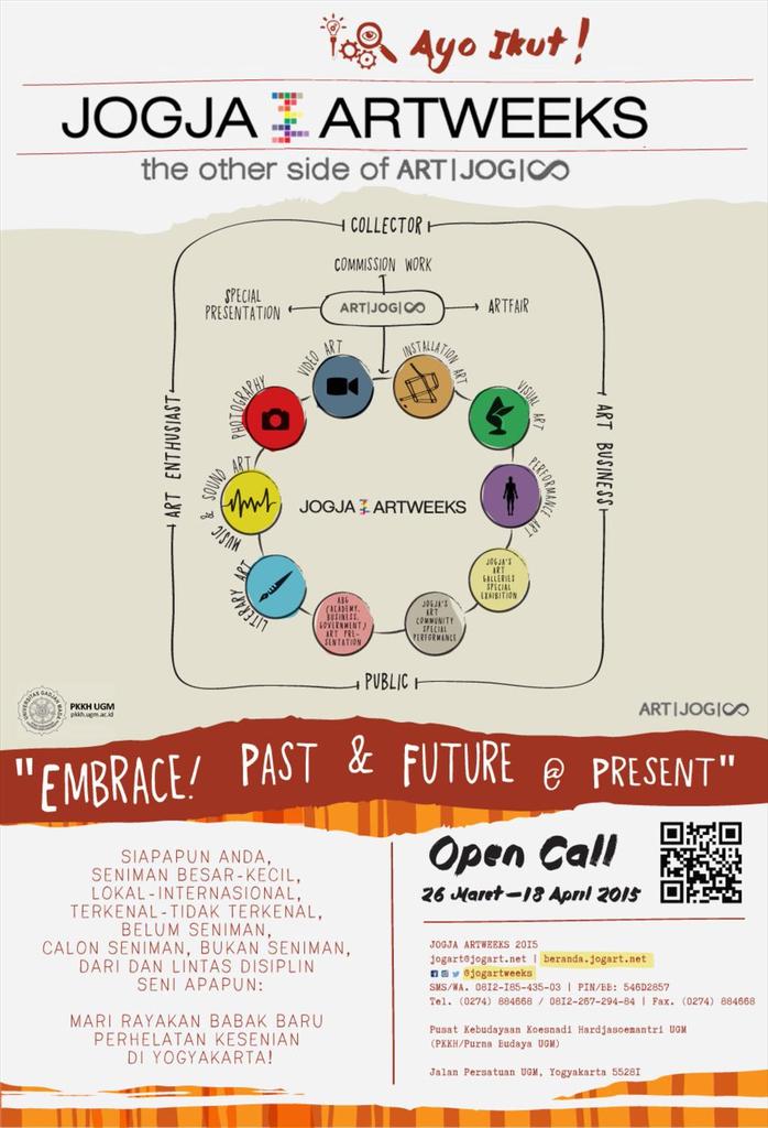 infojogja's tweet photo. #event | @JogArtWeeks 2015,  

Open call: 18 Apr, 
Ekspose: 31 Mei, 
Showcase: 9–27 Jun 

→ http://t.co/kny24QpEXe 

http://t.co/QwEbS4trhx