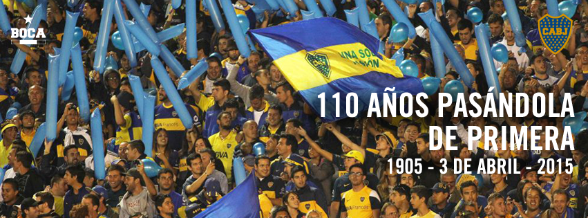 BocaJrsOficial's tweet photo. #110AñosPasándolaDePrimera Boca, felices 110 años... http://t.co/KQxtLy1iVV http://t.co/DzGysLxEdL