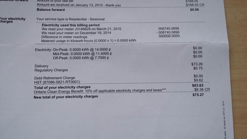 Hydro One On Twitter Muskokafraggle Hydro One Maintains The Power Lines Serving Your Property Even If You Have Consumed No Electricity For A Billing Period
