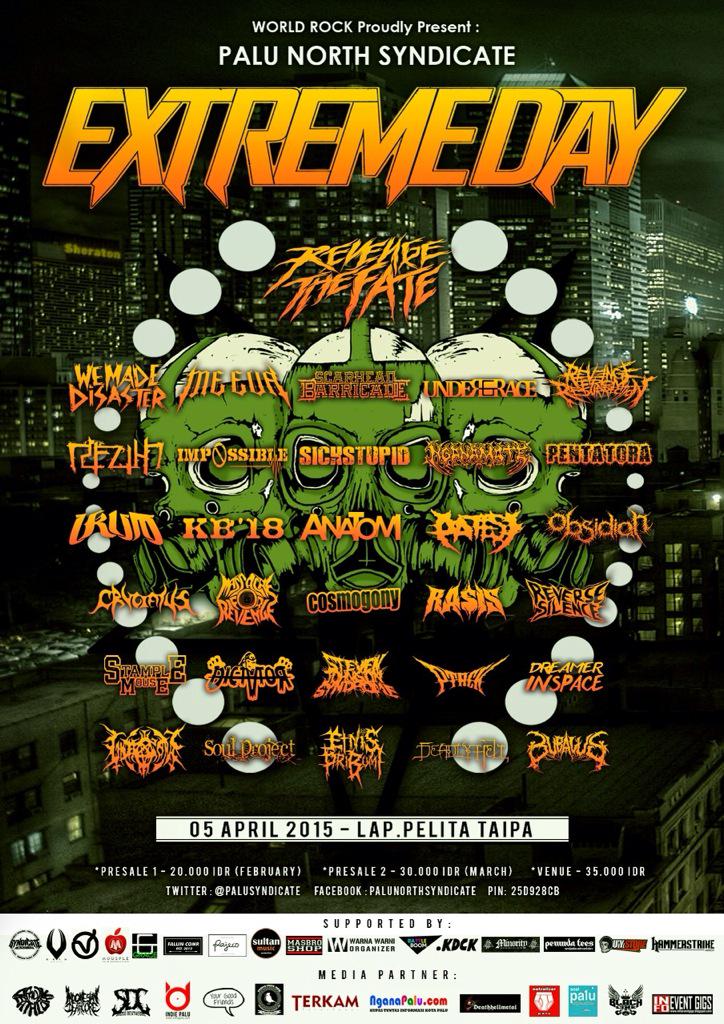 Selamat pagi metalheads \m/ Kami onstage besok jam 01.20 \m/ jangan sampai tidak nonton <a href="/EXTREMEDAY_/">EXTREMEDAY2015</a>  Besok