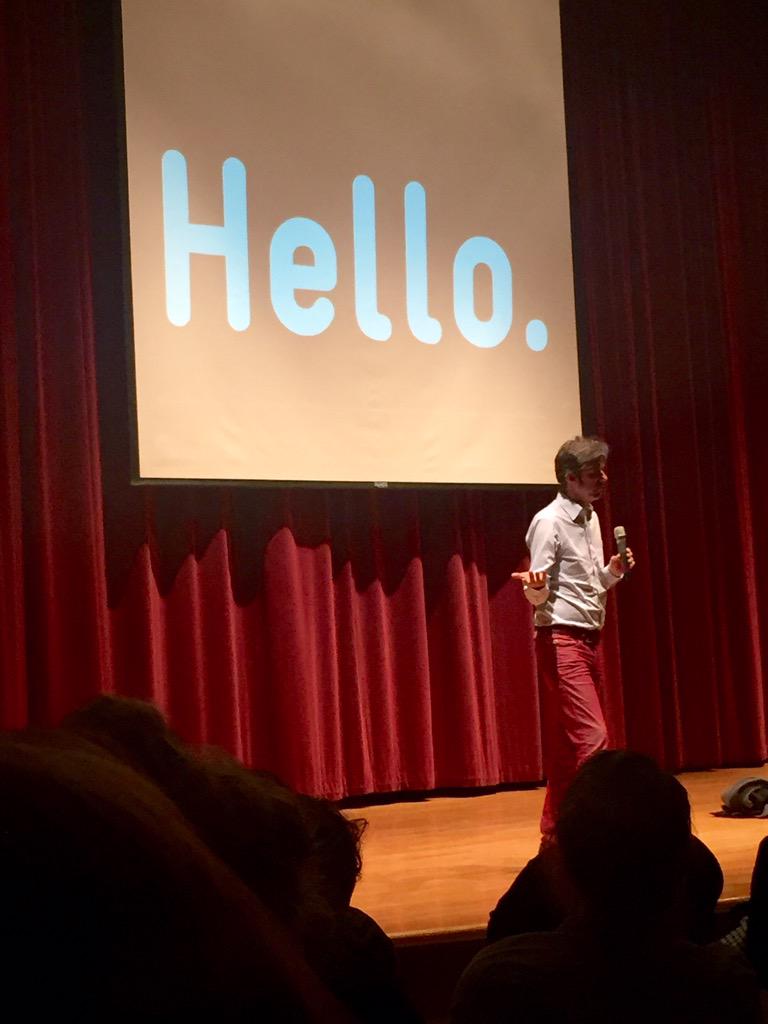 aigausd's tweet photo. Stefan Sagmeister: Happiness Talk @aigaiowa #AIGAhappy @AIGAdesign http://t.co/HnCRHm5OCl