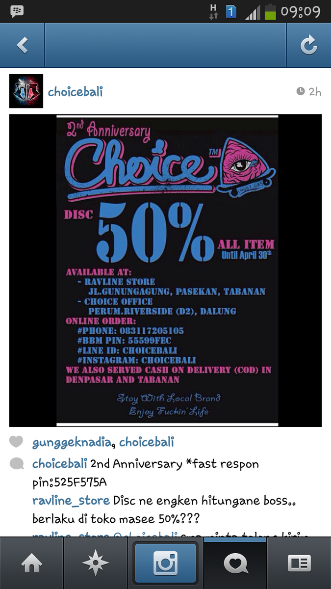 Hot promotion from choice for 2nd anyversary #disc #50% #all item #ravlinestore
