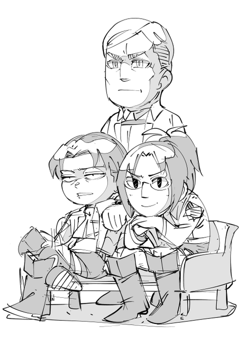 お絵かき:リヴァイ ハンジ エルヴィン 