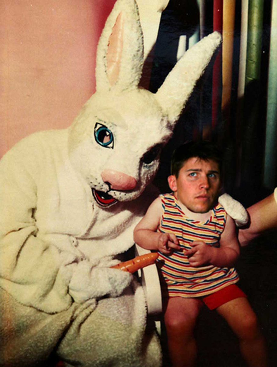 NASCAR's tweet image. .@nascarcasm went through the attic to find these Easter bunny photos... nas.cr/1Dv16dL