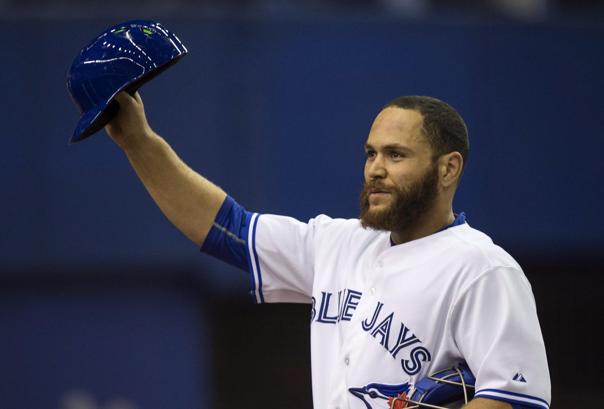 RDSca's tweet photo. Soirée de rêve pour @russellmartin55 au Stade Olympique http://t.co/V9ydhGBsXS #BlueJaysMTL http://t.co/eeiwP1xPrV