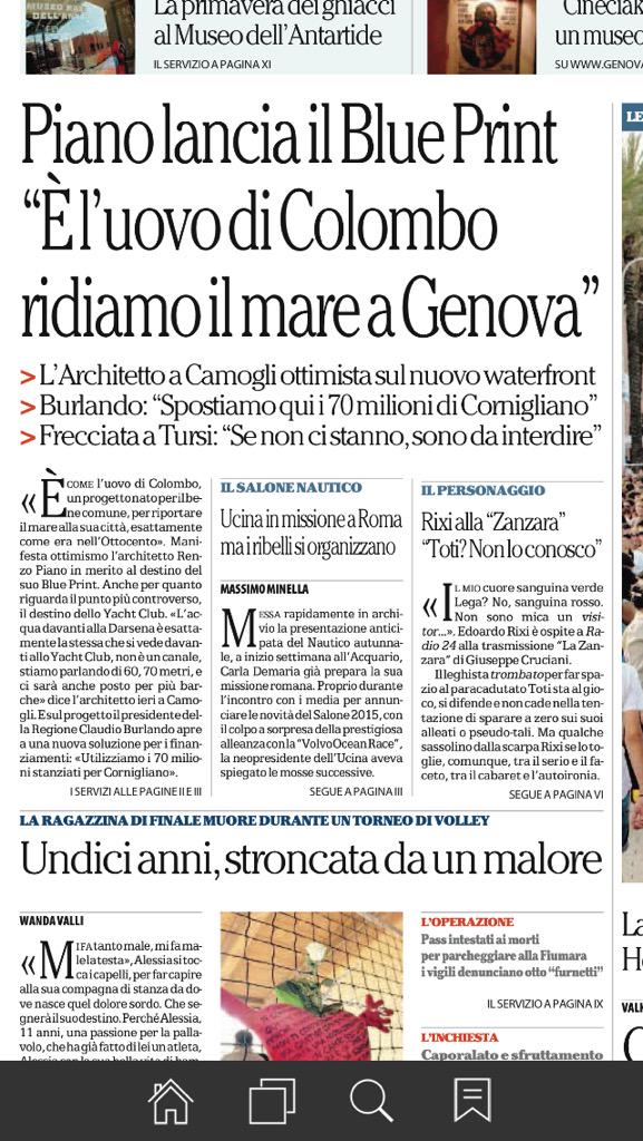 danielaminetti's tweet photo. #RenzoPiano perché la Lanterna non può entrare in #BluPrint? Dove più indeterminatezza e fascino @claudioburlando? http://t.co/jd84m3YwIO