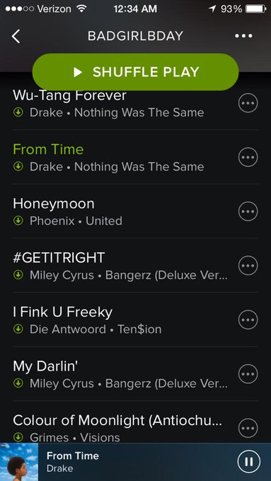 Currently Playing: #BadGirlBday playlist http://t.co/bUWjxwa4mr<a href="/tag/badgirlbday"class="tags">#BadGirlBday</a>