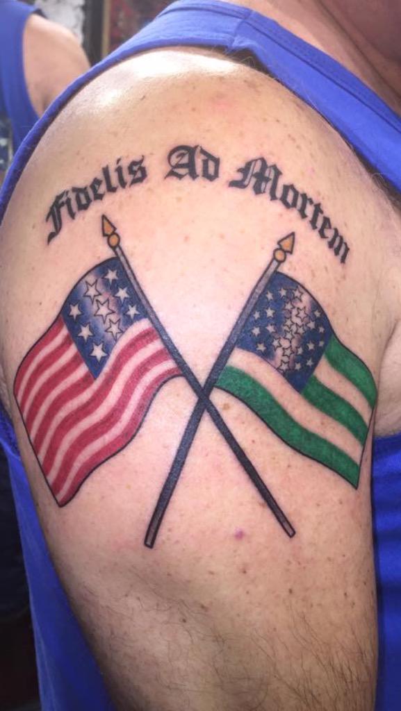 Finally got some ink....#FidelisAdMortem #NYPD #jonboytattoo