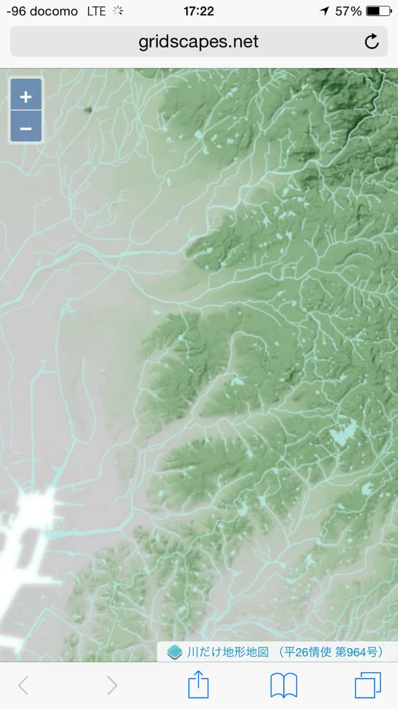 川だけ地形地図 に興奮する人たち Togetter