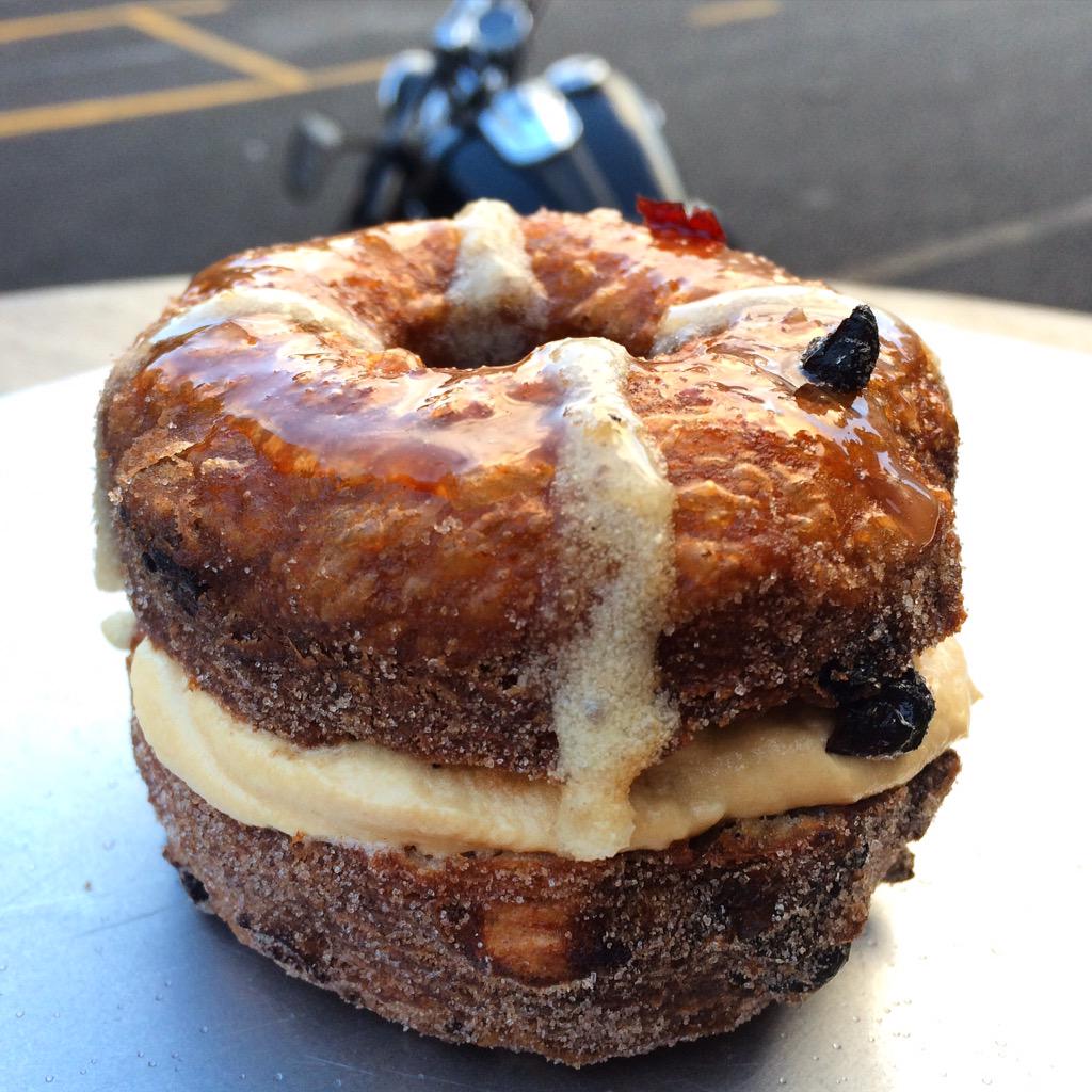 Screw the Cronut &amp; the Cruffin. We bring you... The Hot Cross DoughSsant with Maple Syrup Cream Cheese Icing.