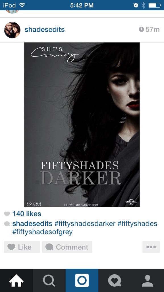 WriterShy's tweet image. Can't wait for fifty shades darker