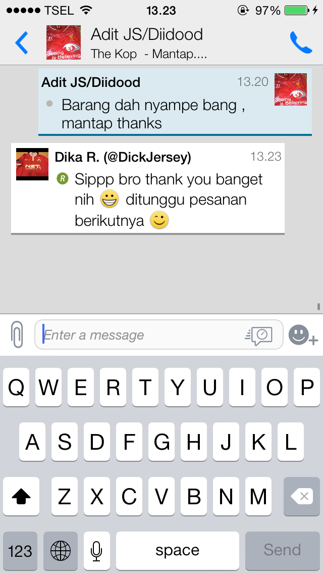 DickJersey's tweet photo. Another testi siang ini dari agan di Klaten yang beli Liverpool Seeing is Believing: http://t.co/qs6XuM56QC