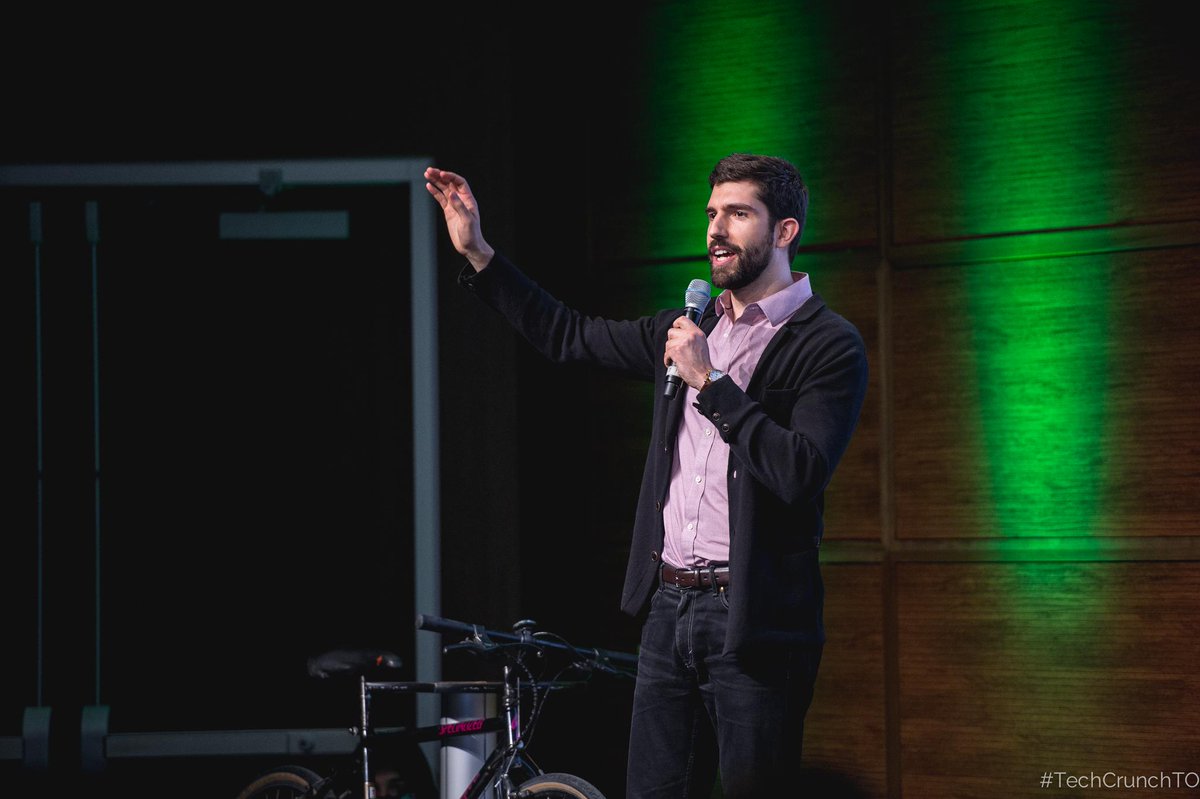 Tarsipix's tweet photo. #TechCrunchTO Pitch-off photo of @VinceCifani from Joyride at @MaRSDD #WhoStoleVinceCifanisBike #TrackYourStolenBike http://t.co/wO4DnmZCg6