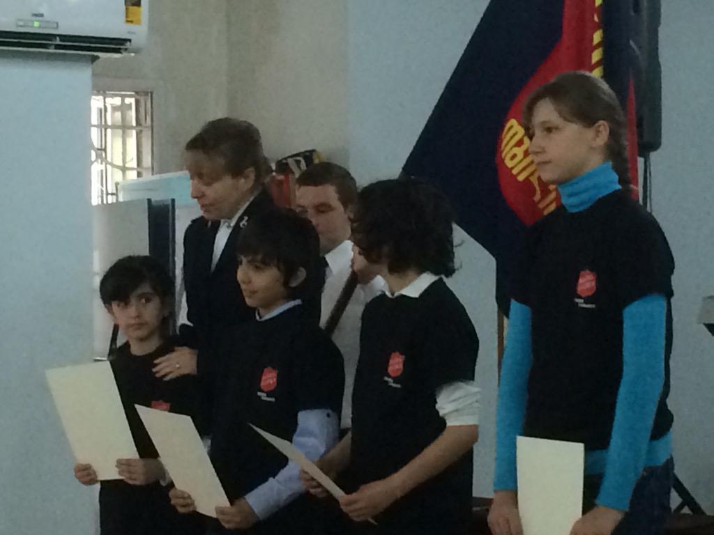 SalvationArmyGe's tweet photo. The newest Junior Soldiers are enrolled. Praising God and praying for our young people. @SalvArmyEurope http://t.co/A1mA0nU0g7