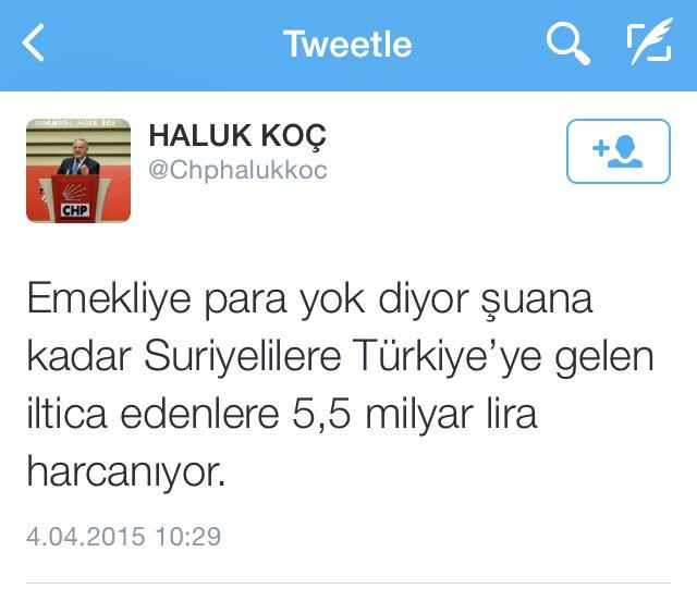 ozekioglu's tweet photo. CHP'nin 7 Haziran seçim stratejisi belli olmuş, Suriyeli mazlumlara saldırmak. http://t.co/dLoAtYXBLO