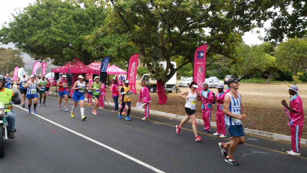 Powerful pink Powa. PinkDrive in action <a href="/2OceansMarathon/">Totalsports Two Oceans Marathon</a>