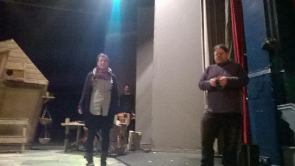 LunabugTheatre's tweet image. It's all coming together for Pigeon with the help of lovely in house technician Paul @TransformDP Dearne Playhouse.