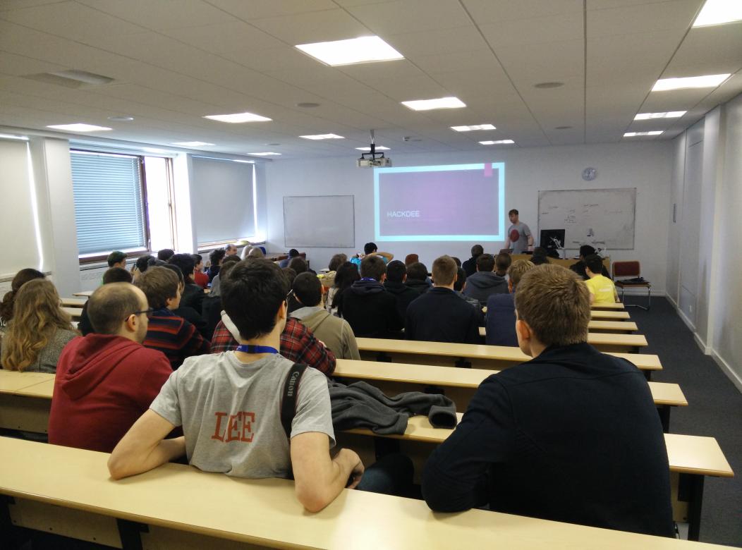 MLHacks's tweet photo. It's all kicking off here @Hackdee2015! Let's go #Hackdee! http://t.co/W046ob4ZeL
