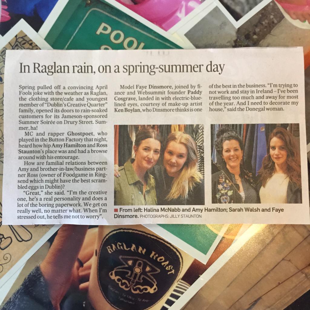 RaglanDublin's tweet photo. Lovely little piece today in @IrishTimes about our Summer Soireé. Thanks again to Sarah for the write up! http://t.co/w8zsVs9TpC