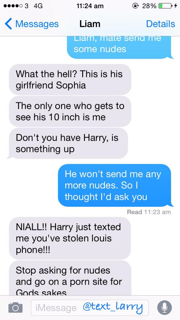 But larry tapes aren't on any porn sites (niall on louis phone)