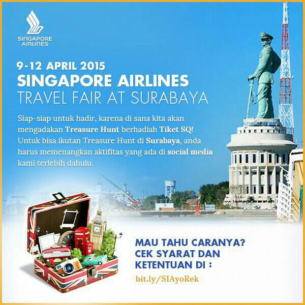 Ayo Ikutan Treasure Hunt di SQ Travel Fair Supermal dan Berhadiah Tiket SQ 

#SQTravel #SupermalTravelFair #Treasure…