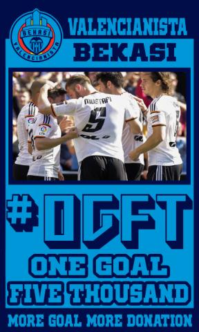 Valencian_BKS's tweet image. #OGFT OneGoalFiveThousand kita donasikan Rp 5.000 utk setiap goal @valenciacf_en @Valencia_INA #MoreGoalMoreDonation