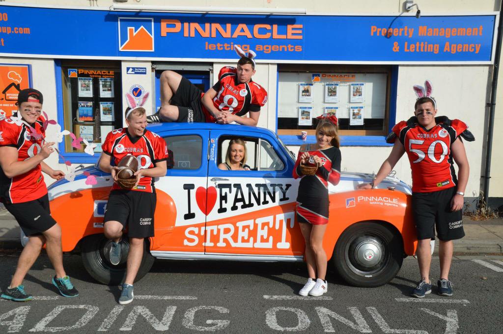 PinnacleLetting's tweet photo. Easter fun @LoveFannyStreet with @cardiffcobras and @CharmerSocials xx http://t.co/ZGf80A2w4U